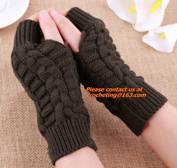 Buy cheap fashion Cute Faux Rabbit Fur Hand Winter Warmer Knitted Fingerless Gloves Mitten 10 colors from wholesalers