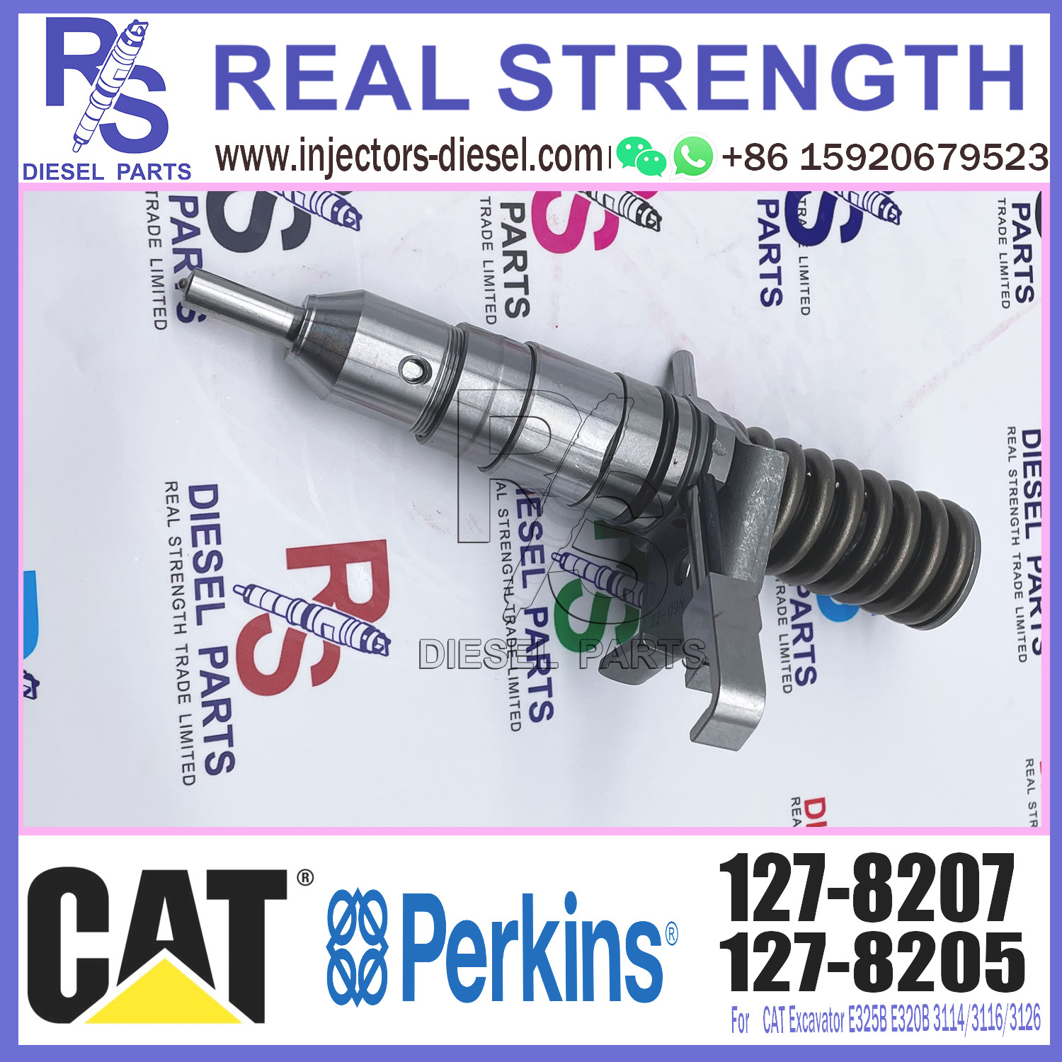 Pencil Nozzle Fuel Injector 127-8207 127-8205 for CAT Excavator E325B E320B 3114/3116/3126