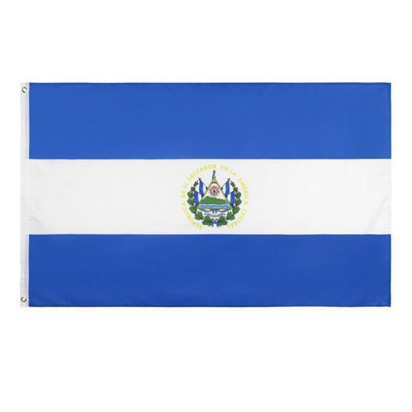 Buy cheap El Salvador 100D Polyester North Custom Country Flag 90g 3x5ft from wholesalers