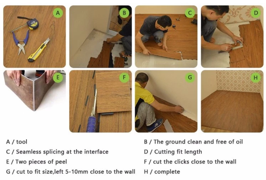Waterproof Spc 5mm Rigid Core Vinyl Floating Floor 20mil Wear Layer Click Flooring Plank