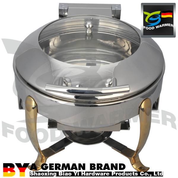 Buy cheap Decorative Electric Chafer Food Warmer , Commercial Chafing Dish Banquet Glass Lids from wholesalers