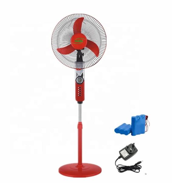 16 Inch 18 Inch Lithium Battery Fan , Rechargeable Pedestal Fan With Light & Usb