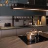 Buy cheap Modern Black Kitchen Cabinets Made Ready to Assemble Wooden Furniture with Free Design from wholesalers