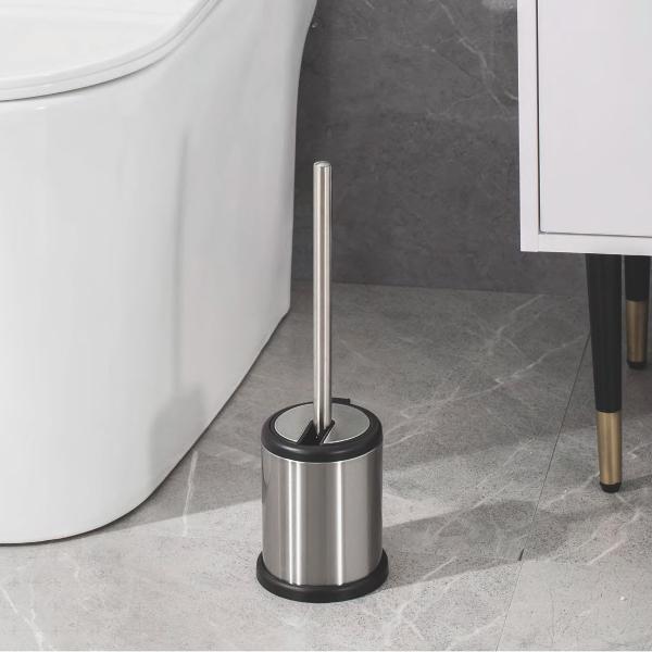 Buy cheap Say Hello to a Hassle-Free Bathroom Cleaning Experience with Economic Stainless Steel Toilet Brush and Automatic Open Holder from wholesalers