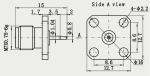 Stainless Steel 2.4mm RF Connector Female 4 Holes Flange Panel Millimeter Wave