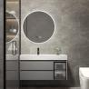 Buy cheap Rectangle 23in Solid Wood Bathroom Cabinets Transparent Glass Vanity from wholesalers
