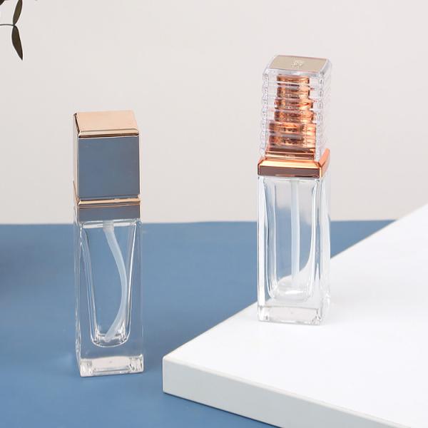 Buy cheap Sealing Type Luxury Frosted Thick Bottom Square 1oz 30ml 50ml Clear Glass Perfume Bottle with Customized Accepted Logo from wholesalers