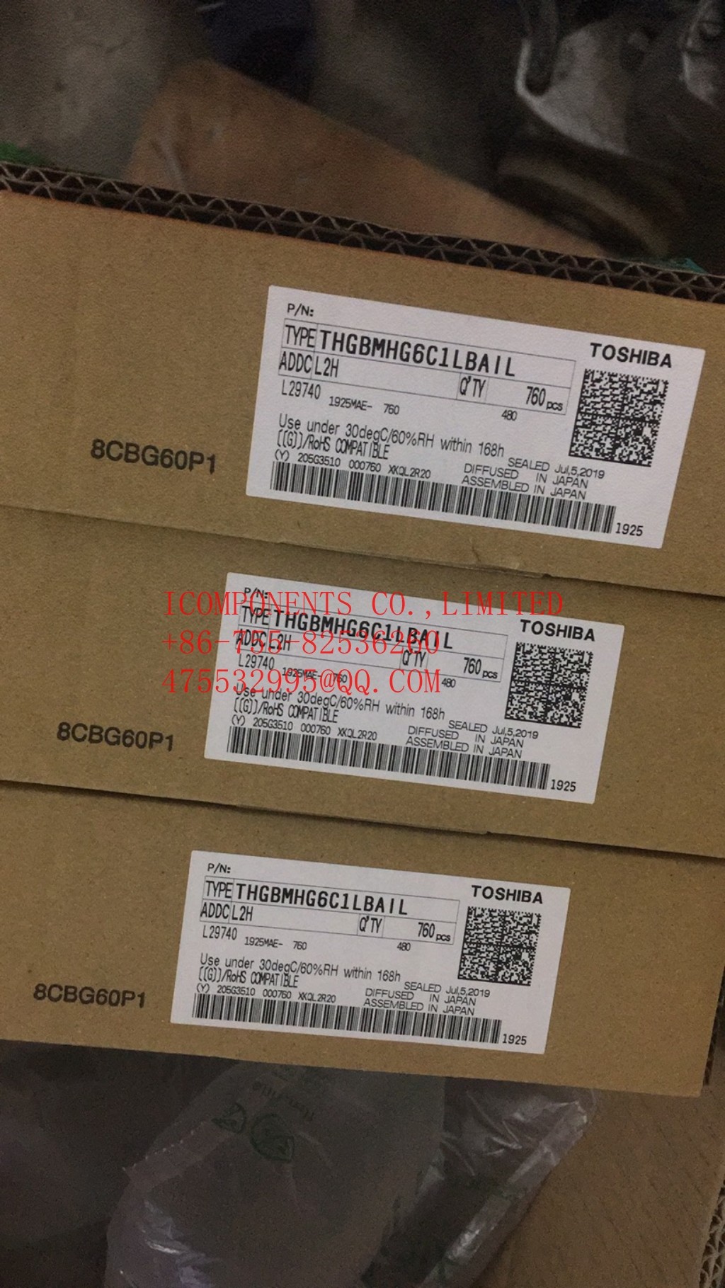 THGBMHG6C1LBAIL KIOXIA IC FLASH 64G MMC 52MHZ 153WFBGA NAND FLASH
