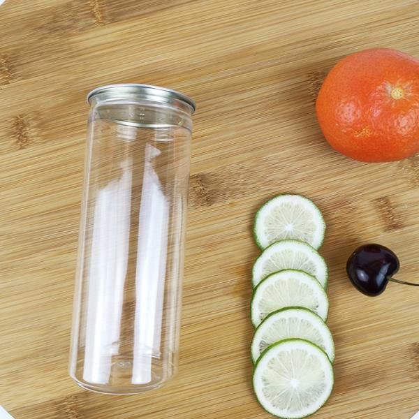 Buy cheap 330ml Cylindrical PLA Water Bottles Beverage With Easy Pull Cover from wholesalers