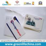 Customer Design Logo Hard PVC Luggage Tag W/Colored Loops