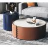 Buy cheap Round Hotel Coffee Tables Italian Style Light Luxurious PU Finish Tea Table from wholesalers