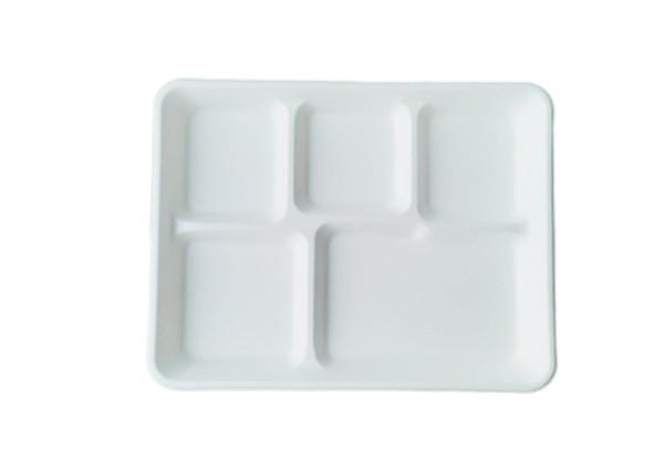 Quality 5 Compartment Biodegradable Serving Trays for sale