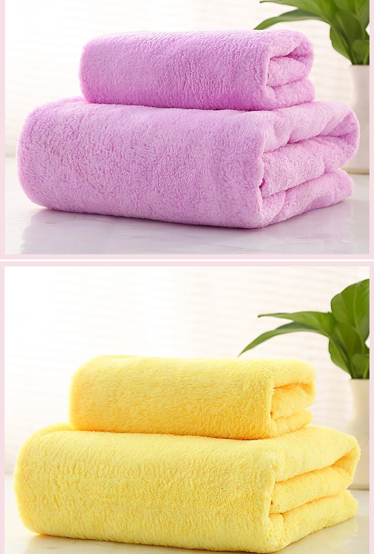 Novelty Pattern Microfiber Towel Set Quick Drying and Solid Color for Fast Absorption