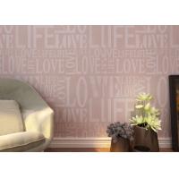 Buy cheap Non woven Washable Wallpaper Purple Color LOVE English Letters Wallpaper product