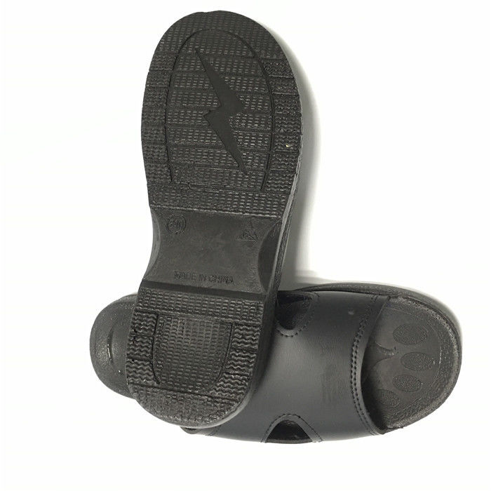 Cleanroom Static Dissipative PU Slippers Black Wear Resistant Size 34# - 46#