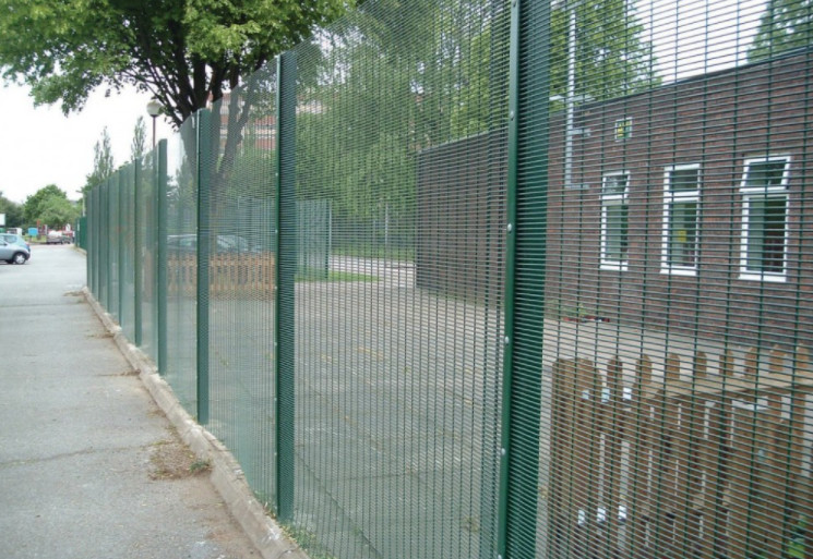 Green Powder Coated 358 Anti Climbing Fencing For Factory 4.0mm*76.2*12.7mm