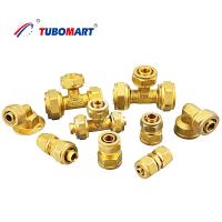 Buy cheap Pex System Brass Water Line Compression Fitting Straight Elbow Tee Cross product