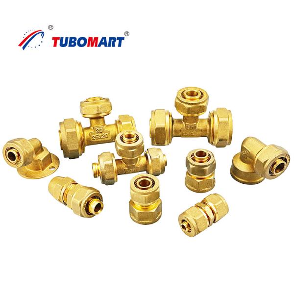 Buy cheap Pex System Brass Water Line Compression Fitting Straight Elbow Tee Cross from wholesalers