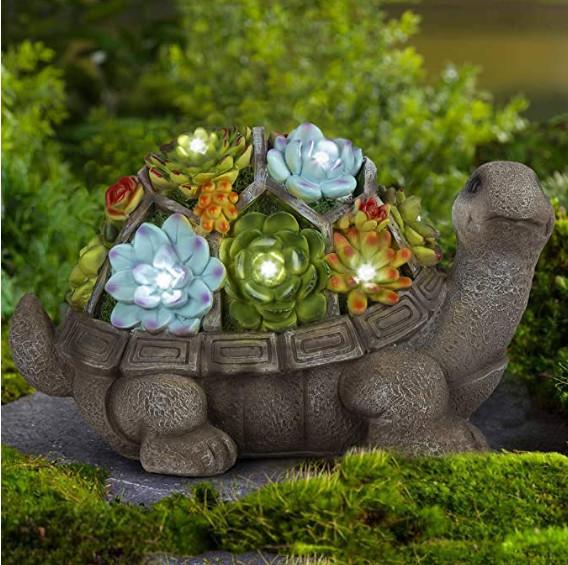 Buy cheap Turtle Shape 7Leds Outdoor Solar Garden Statues from wholesalers