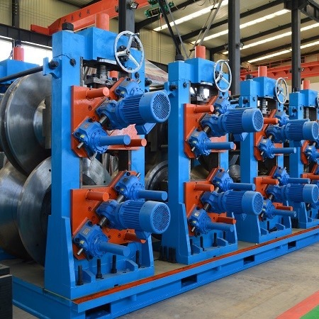 PLC Decorative Pipe Making Machine , 3mm Tube Mill Production Line