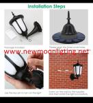 Solar Lights Flickering Flames Wall Lights 96 LED Solar Wall Lights Outdoor