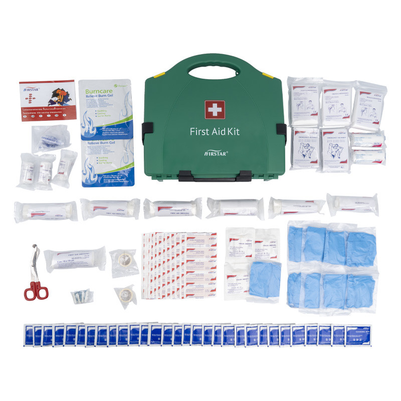 MDSAP Workplace First Aid Kit Wall Mounted Green PP Trauma Emergency Medical Box