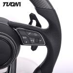 Matte Audi Carbon Fiber Steering Wheel Real Leather RS International Auto Parts