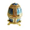 Buy cheap Hollow Faberge Egg Jewelry Easter Egg Trinket Box Crafts Russian Easter Metal Rhinestones Faberge Egg Jewelry Box from wholesalers