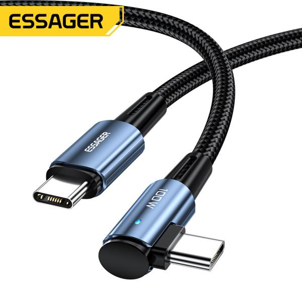Buy cheap Sunset Bend L Type PD USB C To C Charging Cable Black Blue Color 5A 100W 60W from wholesalers