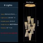 Hall Large Staircase Lighting LED Crystal Chandelier for living room hanging