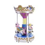 Merry Go Round Mini Small Horse carousel 3 players horse kiddie rides carousel