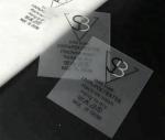 Screen Printed Clear TPU Washing Instruction Labels For Garments
