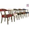 Buy cheap Brown Indoor Rustic Leather Chair / Sturdy Oak Wood Dining Chair With Armrest from wholesalers