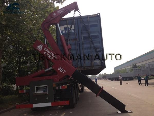 Buy cheap 20 / 40 Feet Side Loader Trailer , Sidelifter Container Trailer 37 Tons Crane from wholesalers