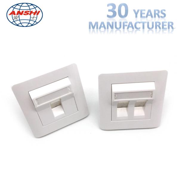 Buy cheap RJ45 Network Face Plate 2 Port 86 Type Wall Face Plate For Telephone / Workstation from wholesalers