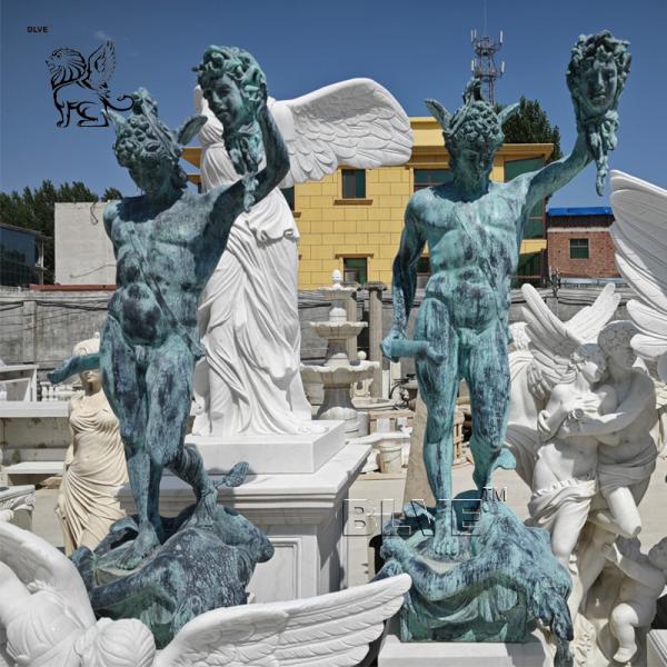 Buy cheap Bronze Perseus Medusa Statue Life Size Metal Greek Sculpture Outdoor Garden Decoration Spot Goods from wholesalers