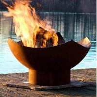 Buy cheap Garden Hemisphere Corten Steel Fire Globe Bowl Wood Burning product