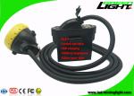 Corded Mining Cap Lamp USB Charger Yellow / Green Head Bezel 10000lux Brightness
