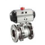 DN100 PN64 Stainless Steel SS316 Flange Connection Ball Valve With Actuator