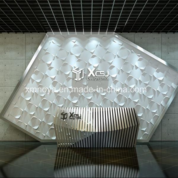 Customized 500mmx500mm Fireproof 3D PVC Panel for Enterprise Image Wall