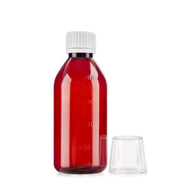 Buy cheap 4 oz Amber Graduated Oval Liquid Medicine Bottles With Child-Resistant Caps from wholesalers