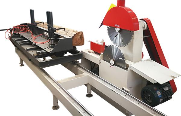Buy cheap Round log circular saw sliding table sawmill, Big motor power Double Disc Circular Saws from wholesalers