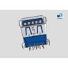 Buy cheap USB 3.0MM A TYPE 9PIN FEMALE 90 ° RIGHT ANGLE Gold-Plated BLUE from wholesalers