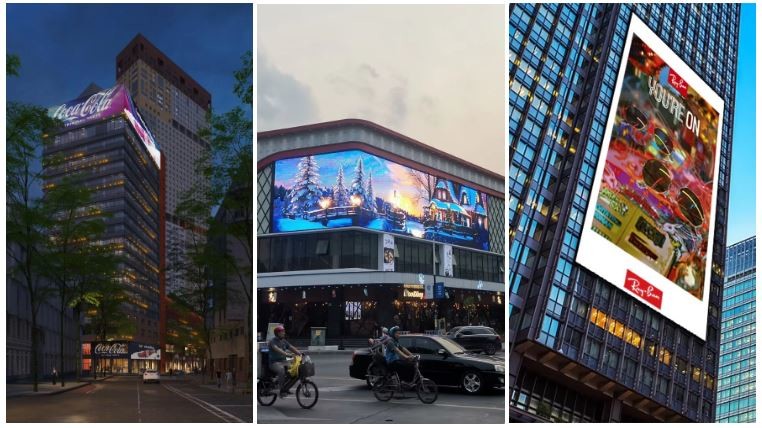 Large Spacing Grille LED Display Screen Gmesh DIP P15.625-31.25 IP65 Rated Outdoor High Transparency