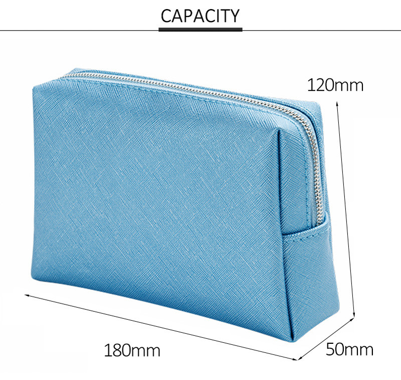 Custom Waterproof PU Leather Travel Makeup Cosmetic Bags Lady
