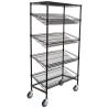 Buy cheap Supermarket 5 Tier Slanted Wire Shelving / Black Wire Shelf Unit 18" D X 36" W from wholesalers