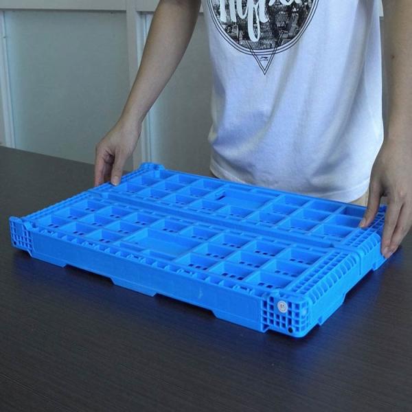 Buy cheap Multiple Size Folding Green Plastic Fruit Crate For Supermarket from wholesalers