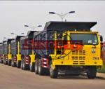 GVW 60 ton dump truck , 6x4 Strengthened heavy tipper trucks for Mining site