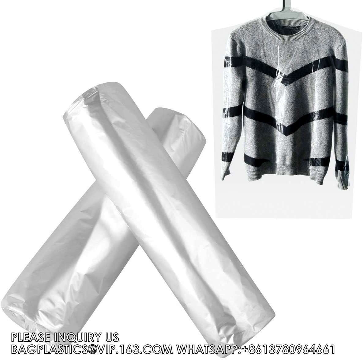 Wholesale 36 Inch Plastic Bag For Laundry Dry Cleaning Poly Bags, garment cover bags, dust cover, bags on roll