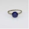 Buy cheap Fashion Sterling Silver with Round 9mm Created Tanzanite and CZ Diamonds Ring (F61) from wholesalers